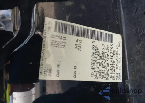 2020 Nissan Altima Sr Fwd from USA, damaged, VIN 1N4BL4CV1LN302795